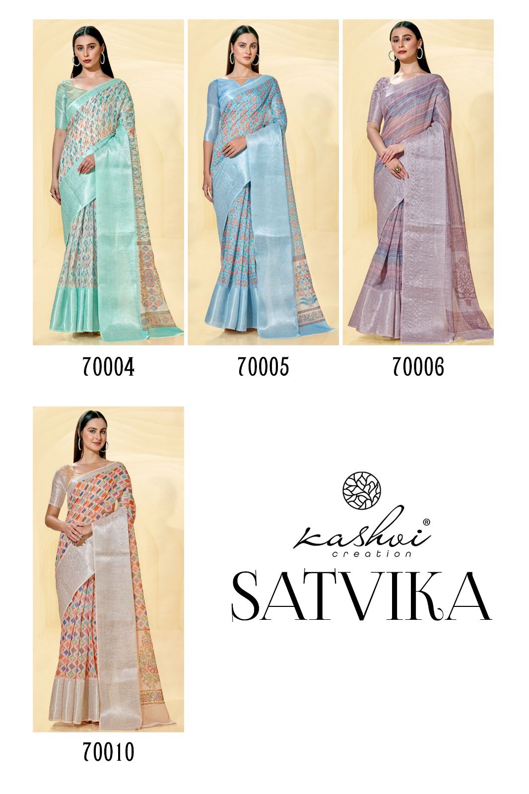 Satvika By Kashvi Printed Sarees Catalog
